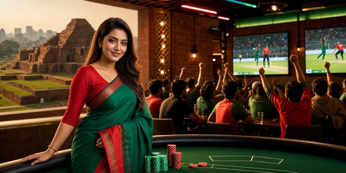 Cricket betting enjoyed against the backdrop of Bangladesh's red and green