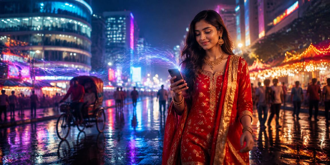 ঢাকার লটারির রাতের বাজার দৃশ্য