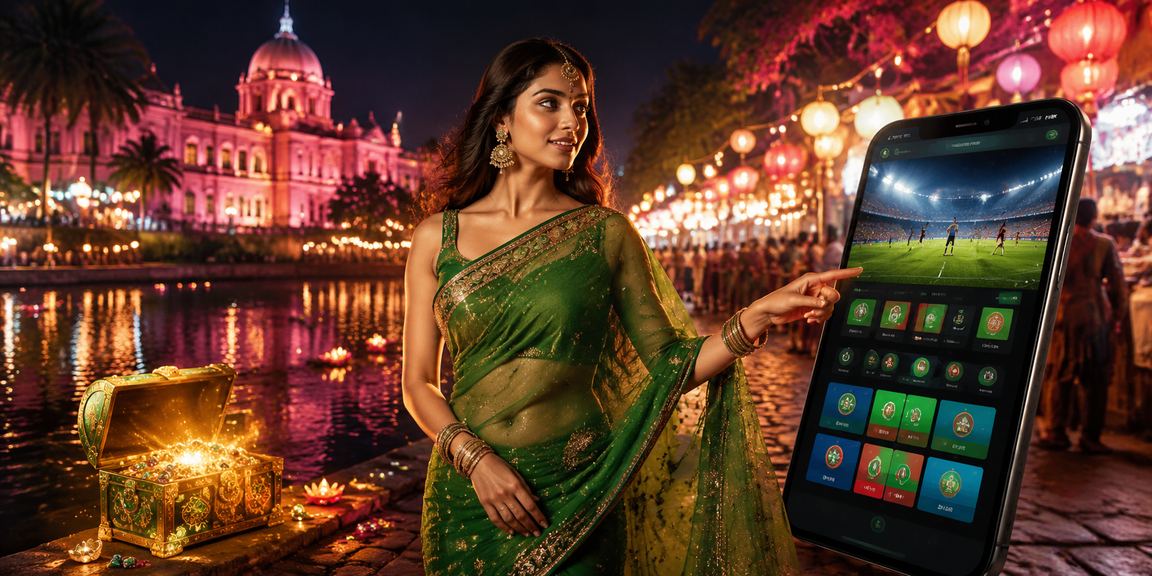 Mobile casino login scene in a saree, Dhaka