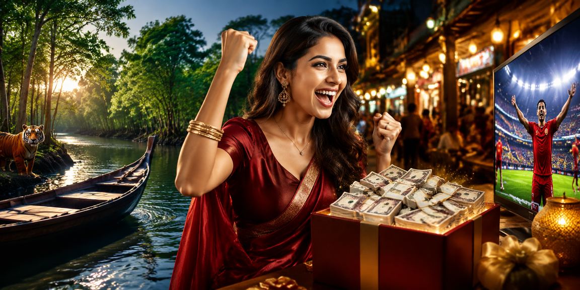 Using the casino app at Sundarbans night market